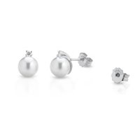 Pendientes Coscia Perle Mujer in Oro blanco Perla 0.04 Ct LBEAAK180 - LBEAAK180